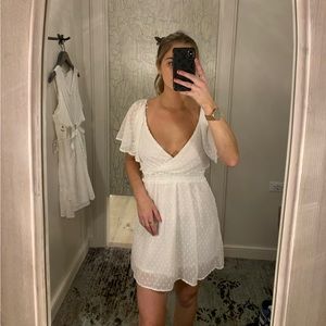 White Clip Dot Altar’d State Dress